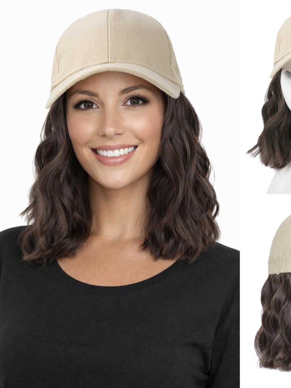 New AISI QUEENS Hat Wig Hat with Hair Attached for Women